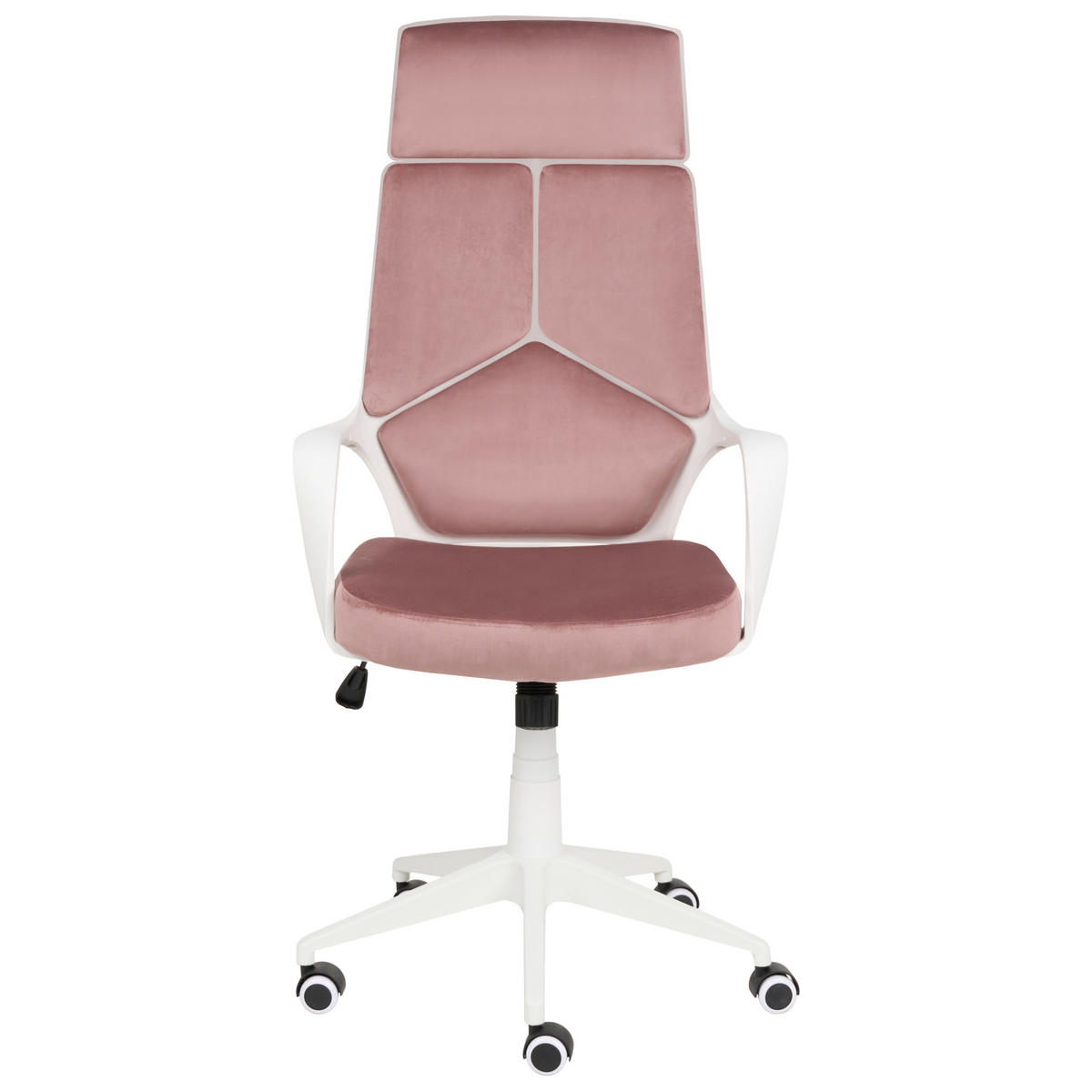 BÜROSTUHL Samtstoff Pastellrosa Delight - Pink, Textil (64/116/64cm) - Beliani