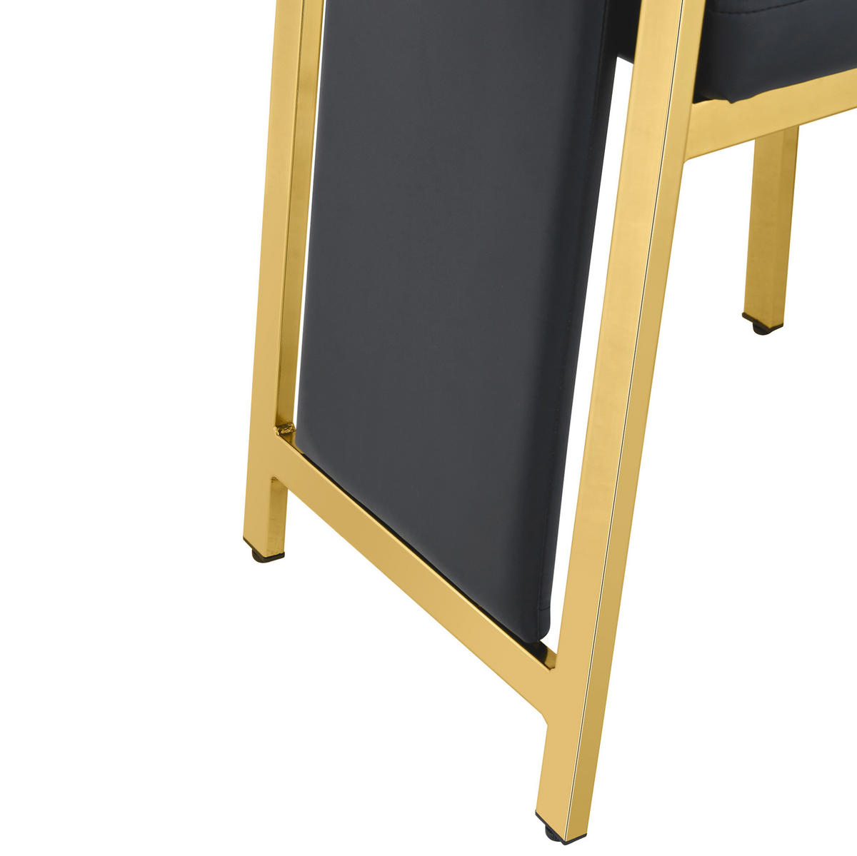 ESSZIMMERSTUHL mit hoher Rückenlehne 109 cm Schwarz/Gold 4er-Set - Schwarz, Metall (42.7/109/44.2cm) - Meubliv