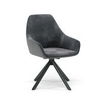 LOUNGE CHAIR Eleganza Antracit - antracitová, kov (60/89/62cm) - Vicco