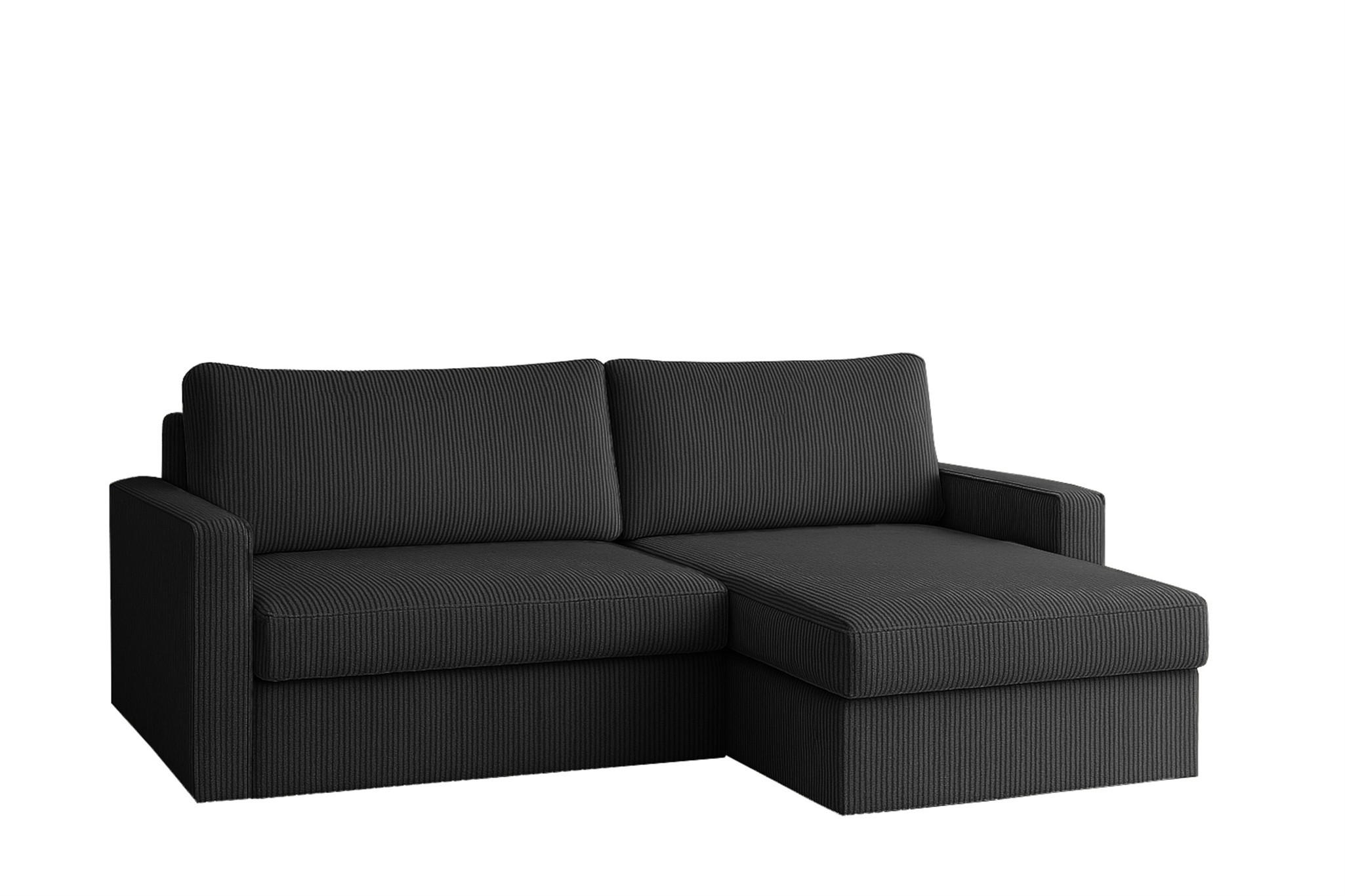 ECKSOFA Bendik In Poso - Anthrazit, Holzwerkstoff/Textil (224/140cm) - Fun Möbel