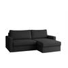ECKSOFA Bendik In Poso - Anthrazit, Holzwerkstoff/Textil (224/140cm) - Fun Möbel