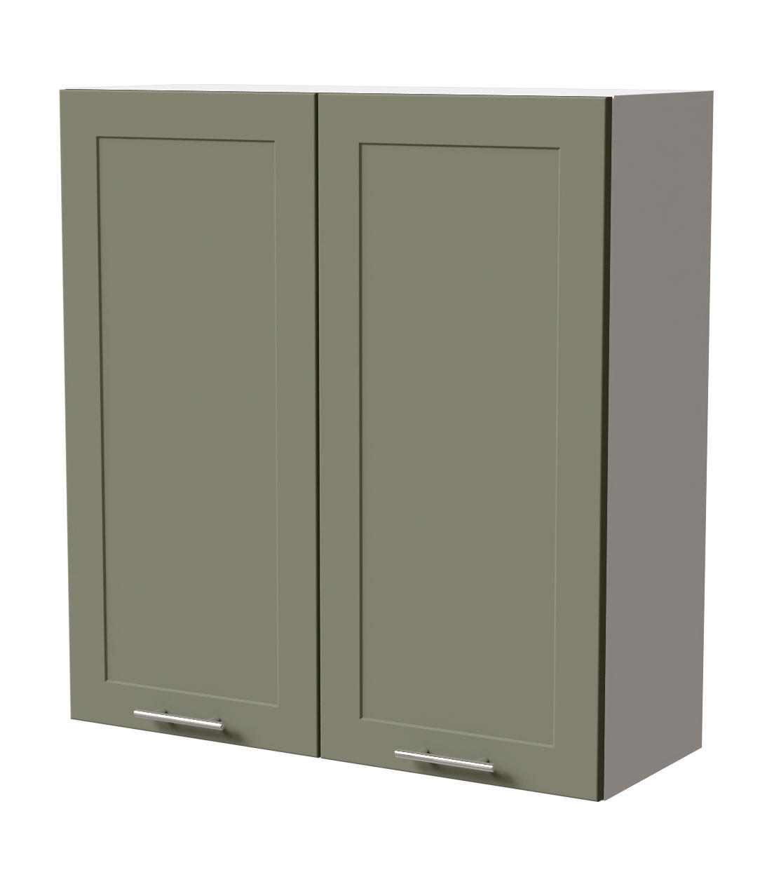 HÄNGESCHRANK Oslo W4/90 Weiß / Reed Green Matt 90 / 32,5 / 96cm - Weiß/Grün, Holz/Holzwerkstoff (90/96/32.5cm) - Feldmann-Wohnen