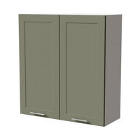 HÄNGESCHRANK Oslo W4/90 Weiß / Reed Green Matt 90 / 32,5 / 96cm - Weiß/Grün, Holz/Holzwerkstoff (90/96/32.5cm) - Feldmann-Wohnen