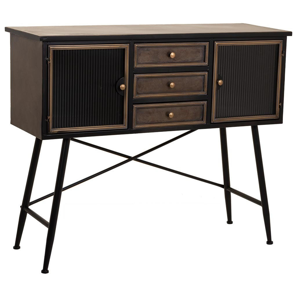 ANRICHTE 122x42x100 cm - Braun, Metall (122/100/42cm) - Wanderlust
