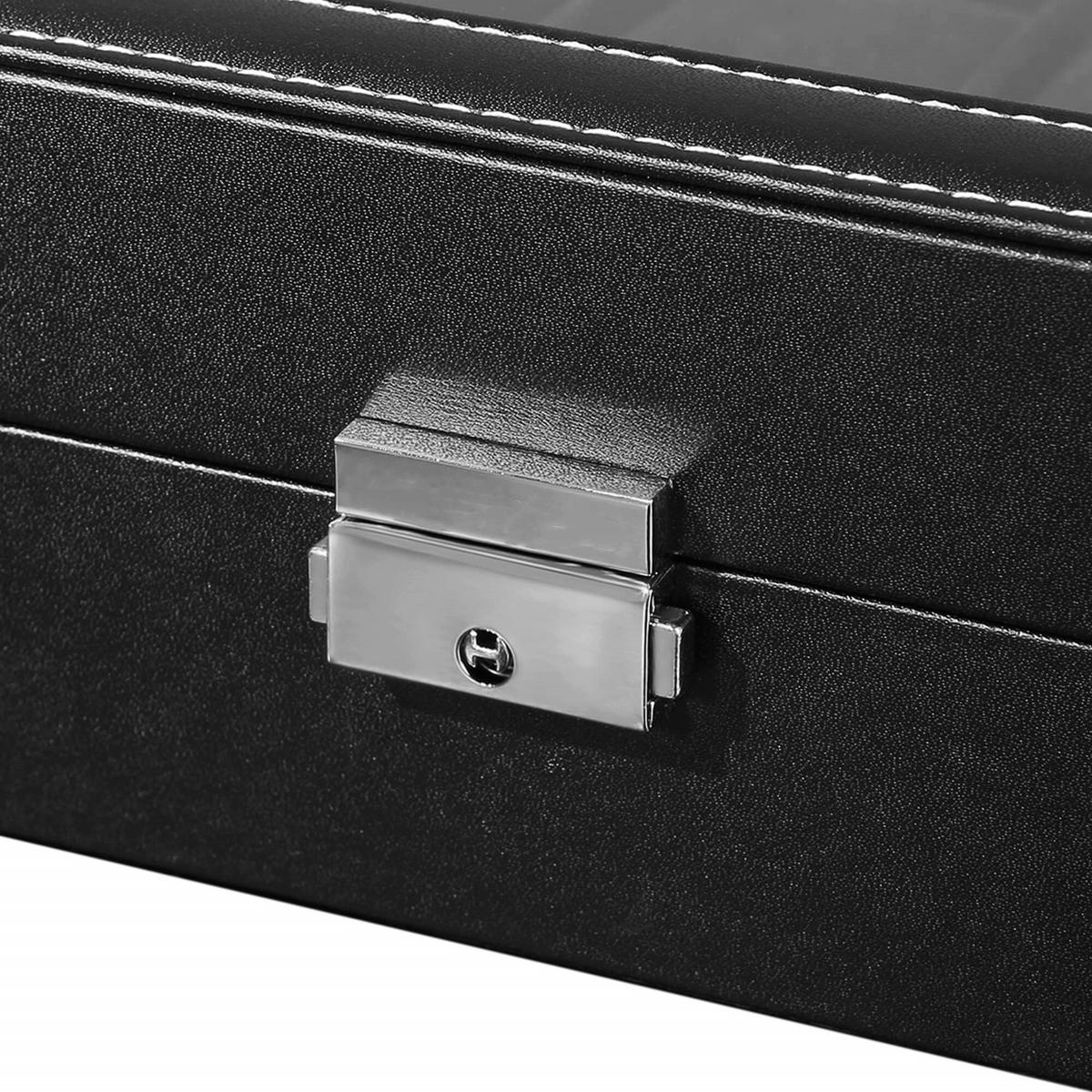UHRENBOX Port Louis - Schwarz, Glas (21/8.5/30cm) - Hansiro