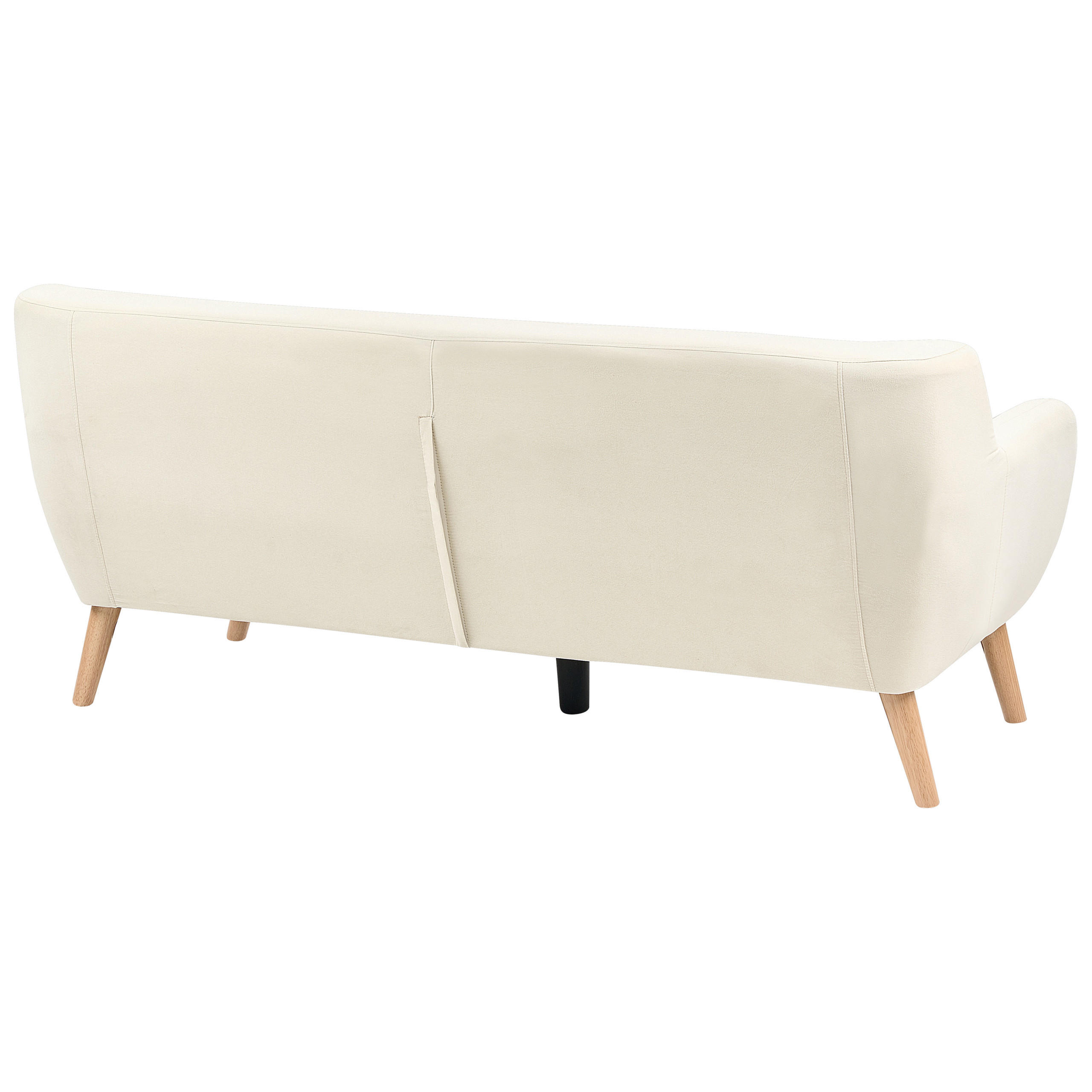 Beliani 3-Sitzer-Sofa Beige, Hellbraun 182x76x83 cm