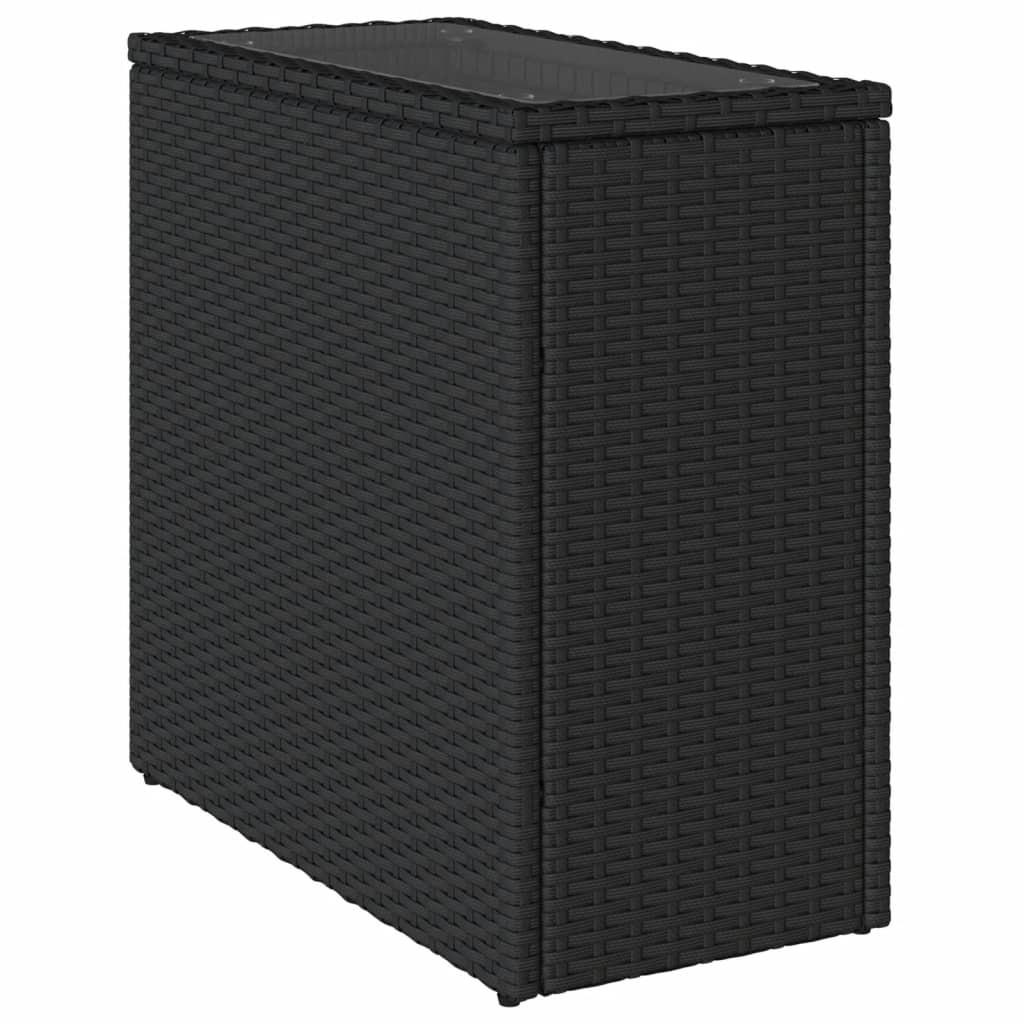 vidaXL Garten-Beistelltisch Schwarz 27.5x55x58 cm
