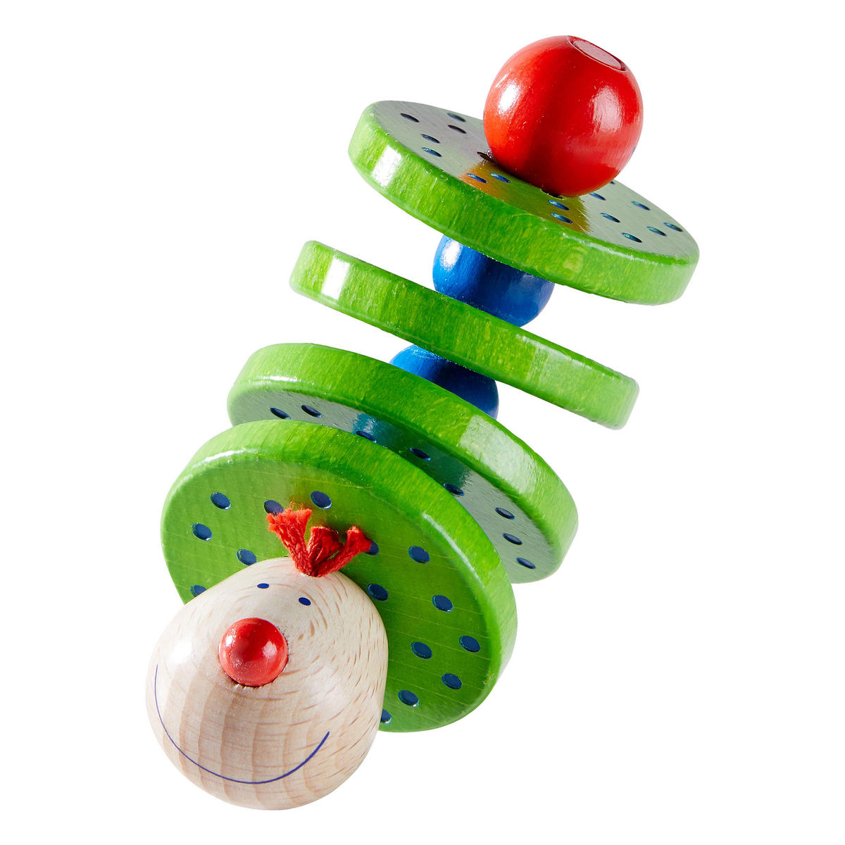 KLAPPERFIGUR Flapsi, Buche - Multicolor, Naturmaterialien (6.8/7.1/13cm) - Haba