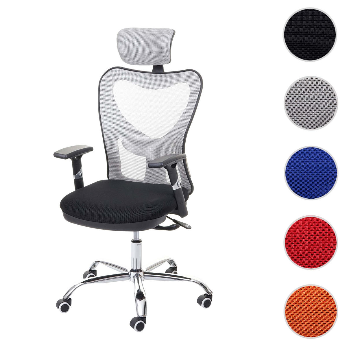 BÜROSTUHL Schwarz, Grau - Schwarz/Grau, Textil (71/130/84cm) - MCW