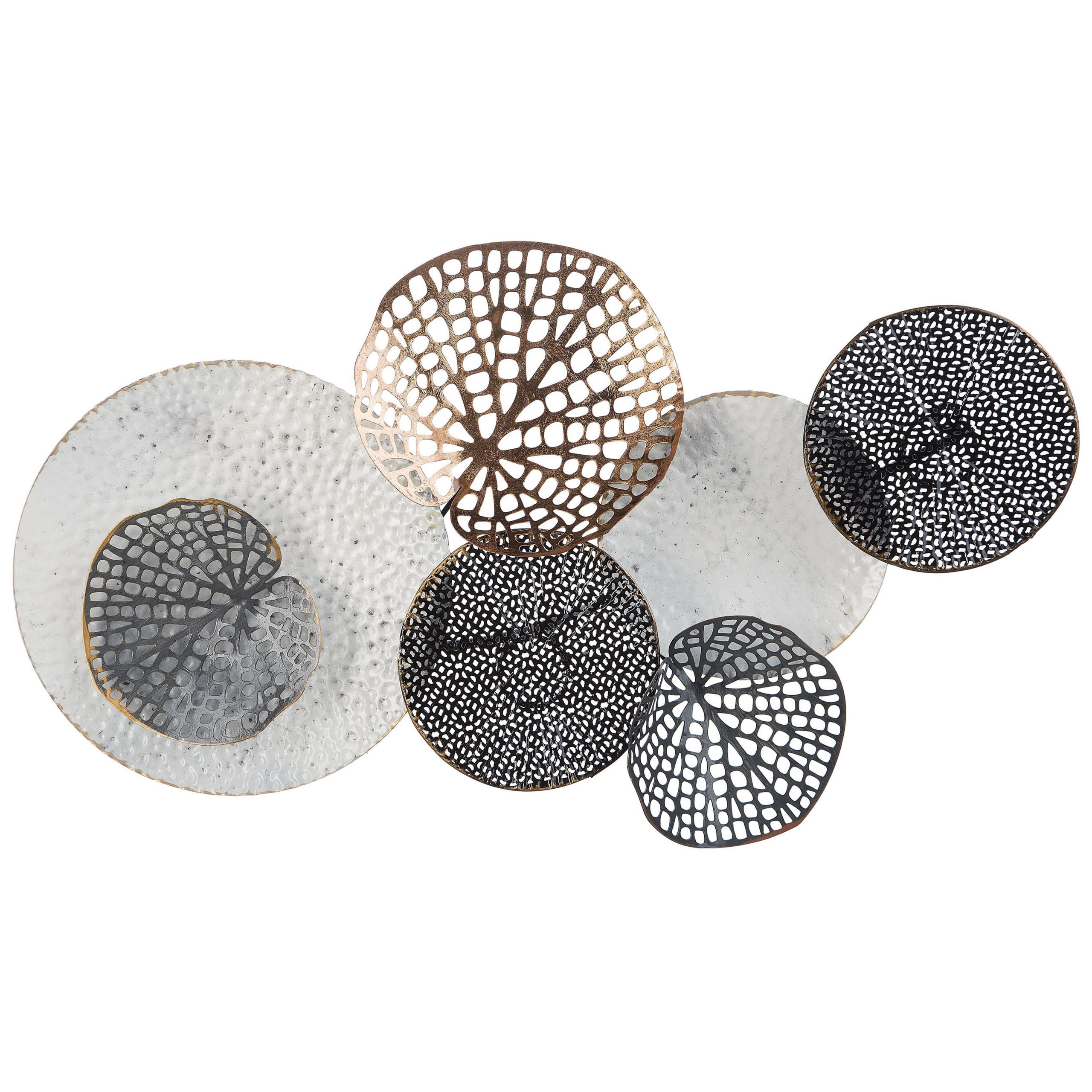 DECORAȚIUNE DE PERETE metal neagră/albă/cupru Rhodium