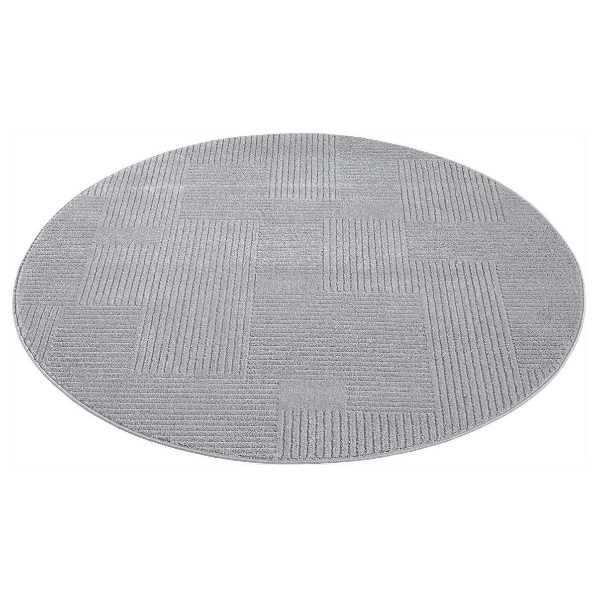 KURZFLOR-TEPPICH Flair 177 Grau 200x200 cm - Grau, Textil (200/200cm) - carpet city