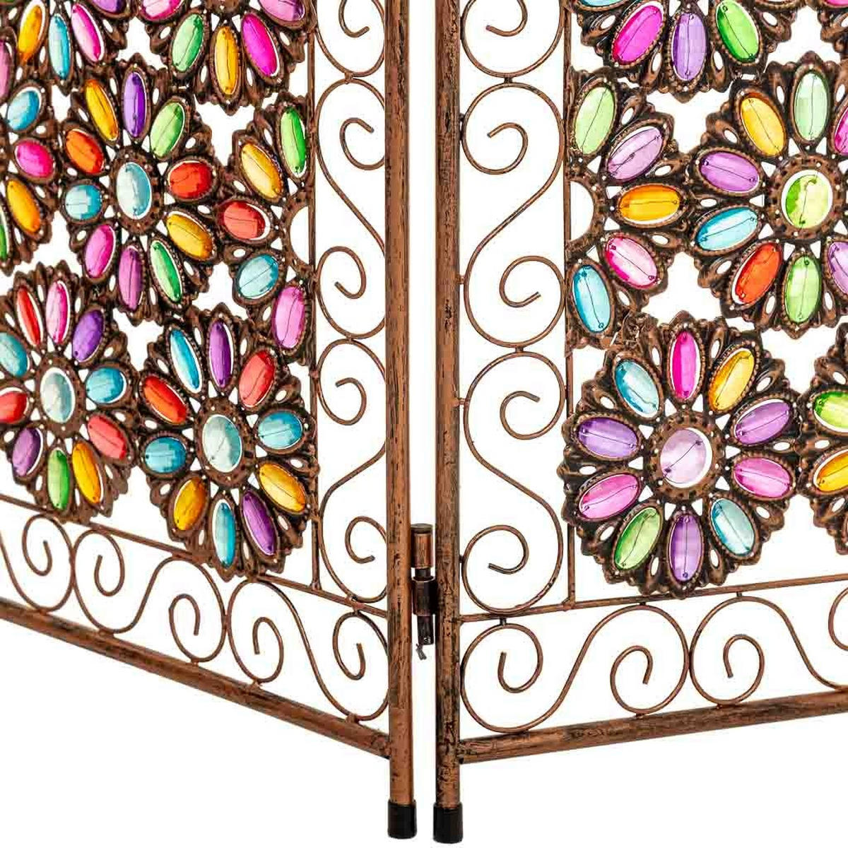 PARAVENT aus geflochtenem Papier, 120x3x172cm - Multicolor, Metall (160/172/3cm) - Wanderlust