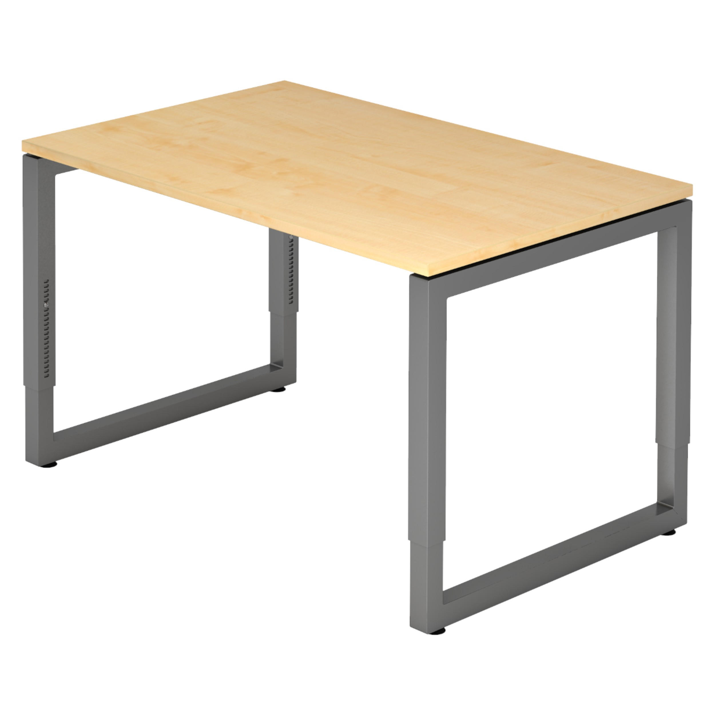 SCHREIBTISCH Serie-R 80/120/74 cm in Ahornfarben/Graphitfarben - Ahornfarben/Graphitfarben, Holzwerkstoff (80/120/74cm) - bümö