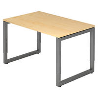 SCHREIBTISCH Serie-R 80/120/74 cm in Ahornfarben/Graphitfarben - Ahornfarben/Graphitfarben, Holzwerkstoff (80/120/74cm) - bümö