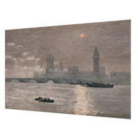 FOTOTAPETE 104x70 cm - Nachtpanorama - Grau, Textil (104/70cm) - Wallfluent