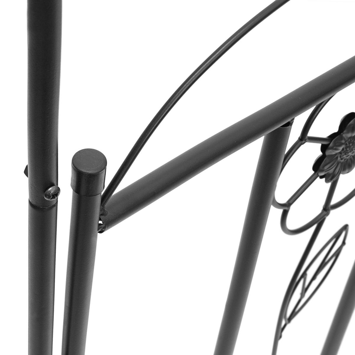 ROSENBOGEN - Schwarz, Metall (116/228/36.5cm) - Relaxdays