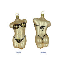 CHRISTBAUMSCHMUCK Frau im Leopardenbikini 12 cm - Multicolor, Metall (0.1/12/0.1cm)