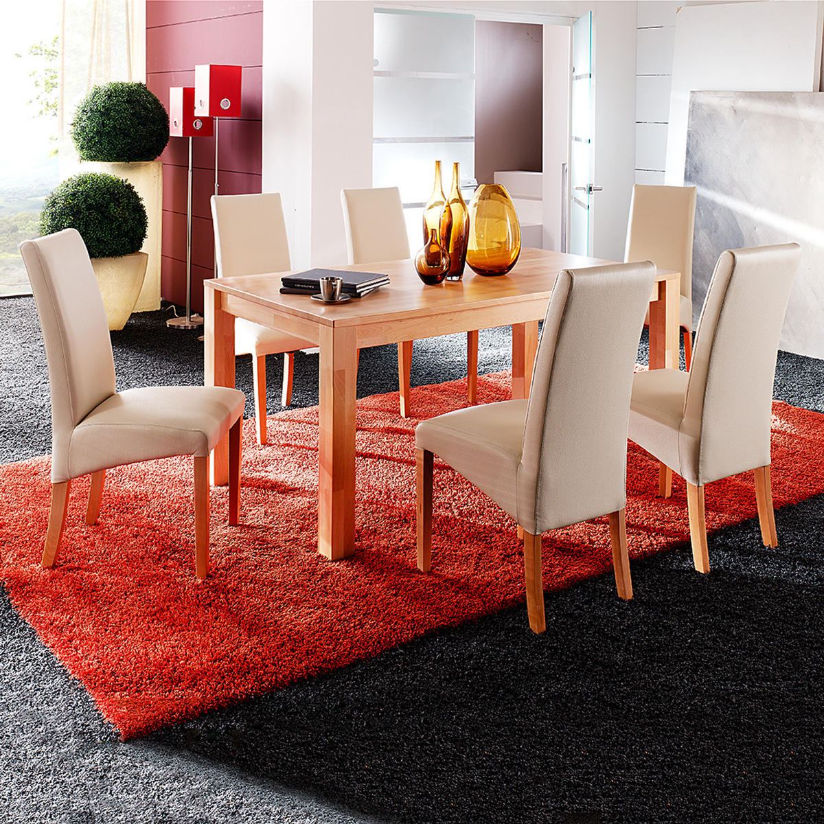 HOME24 Polsterstuhl Foxa (2er-Set) - Beige, Holz/Kunststoff (46/101/57cm) - home24