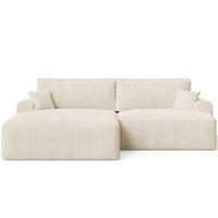 ECKSOFA Serene Beige Links - Beige, Holz/Textil (259/145cm) - Graingold