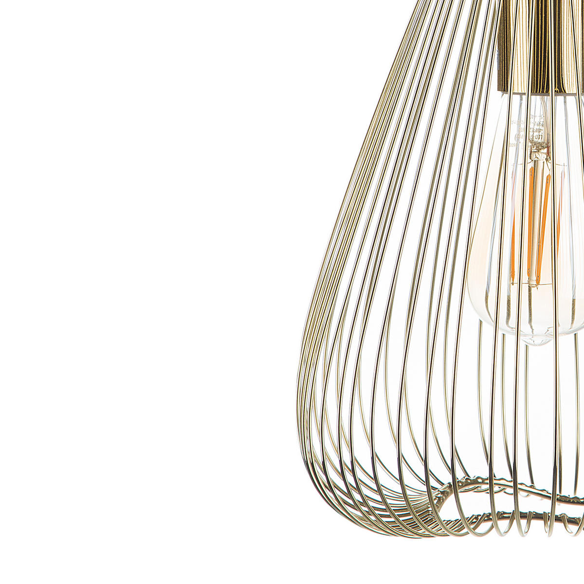 HÄNGELEUCHTE Conca 22/22/120 cm - Goldfarben, Metall (22/22/120cm) - Beliani