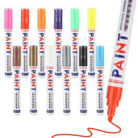 PAINT Marker 12er Set 3 mm Feinspitze Wasserbasiert Schnell trocknend - Multicolor, Kunststoff (1/1/14cm)