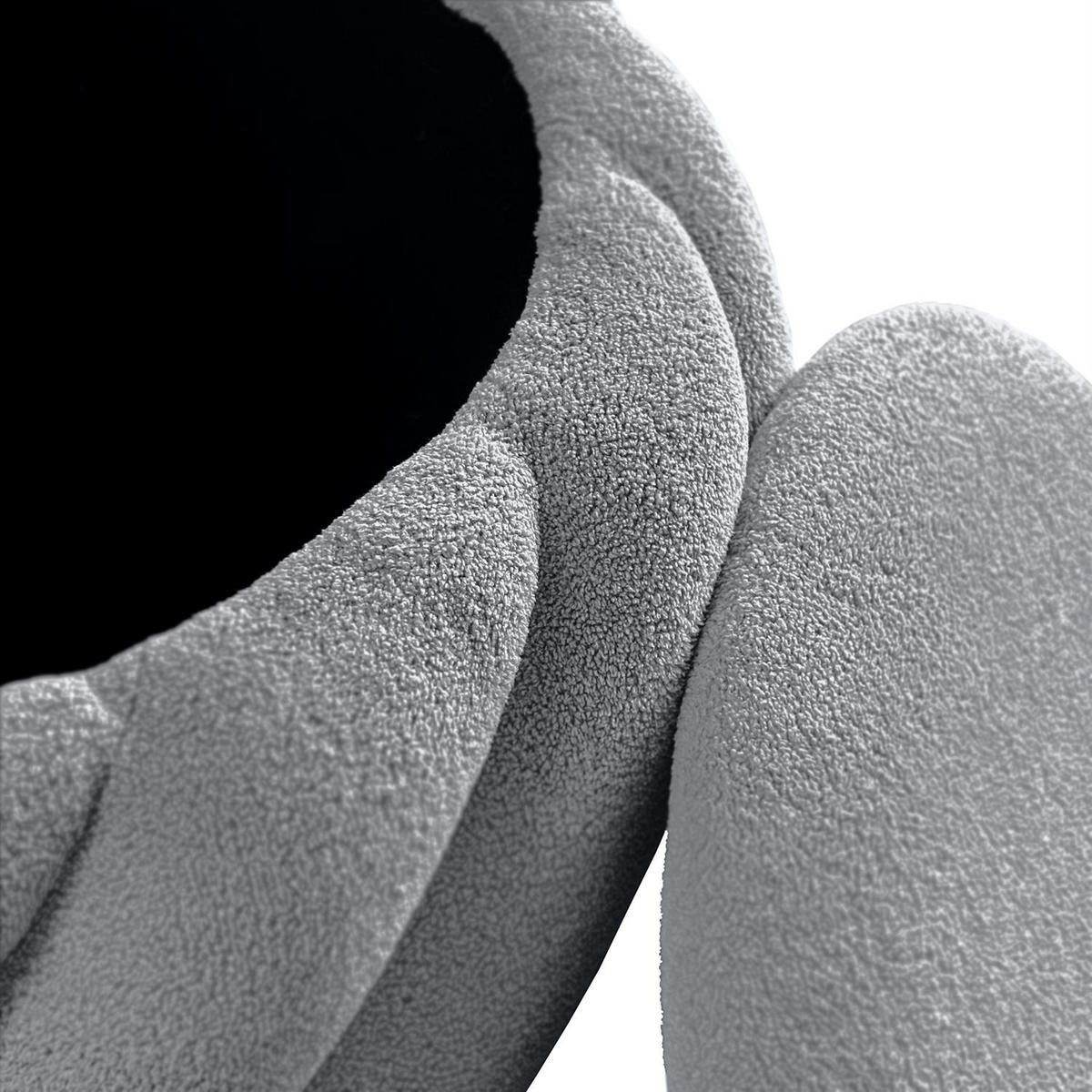 POUF NOEL gepolstert mit Stauraum grau - Grau, Textil (42/41/42cm) - Lookway