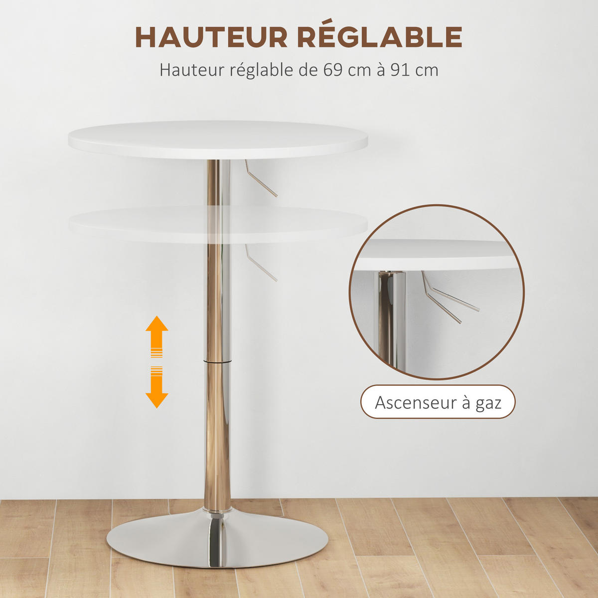 BARTISCH Weiß 1 Stück - Weiß, Naturmaterialien (60/60/91cm) - GiPP