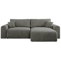 ECKSOFA NELSON Grau Struktur - Schwarz/Grau, Kunststoff/Textil (274/152cm) - MKS