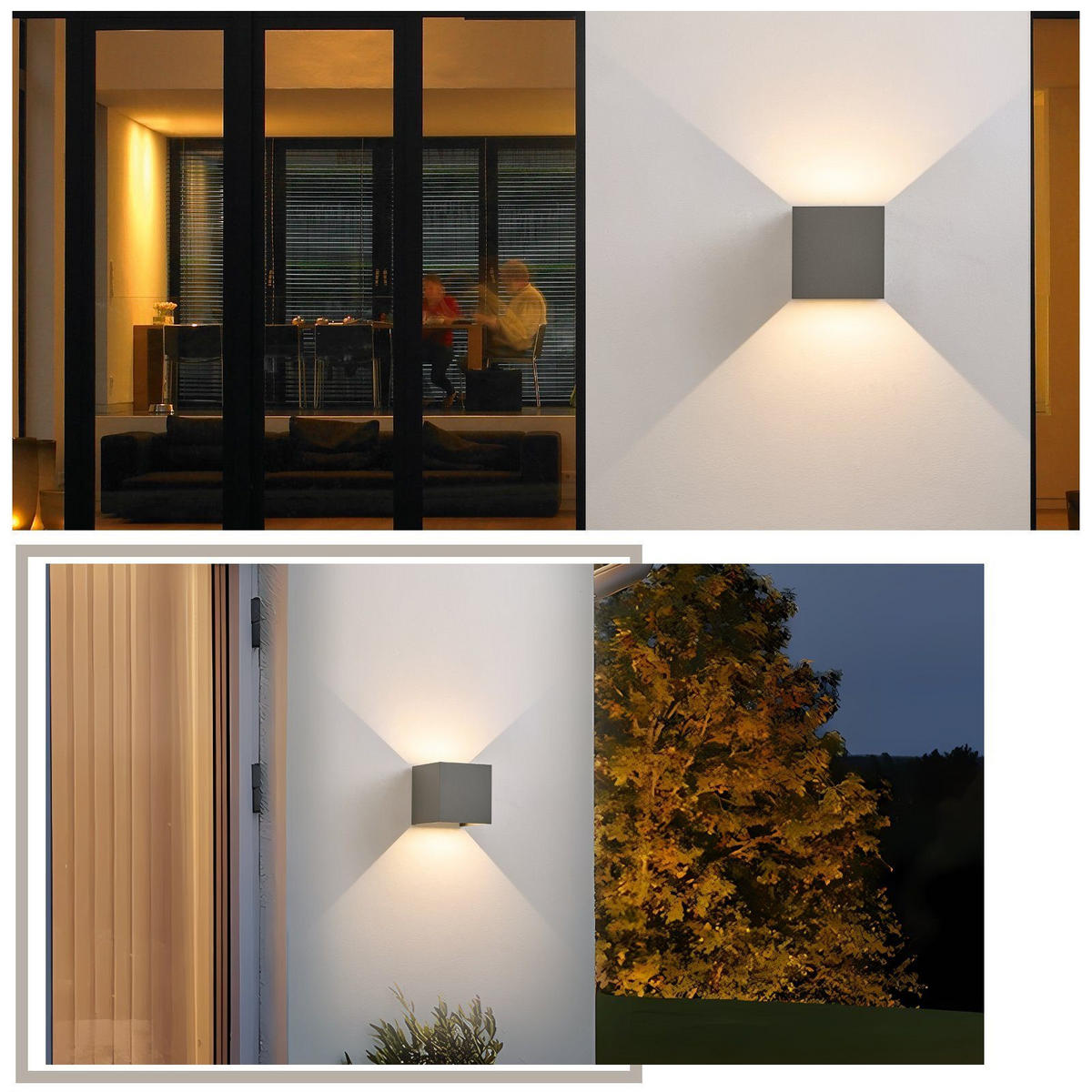 LED WANDLEUCHTE Inspiration 1er-Set - Grau, Metall (10/10/10cm) - Nettlife