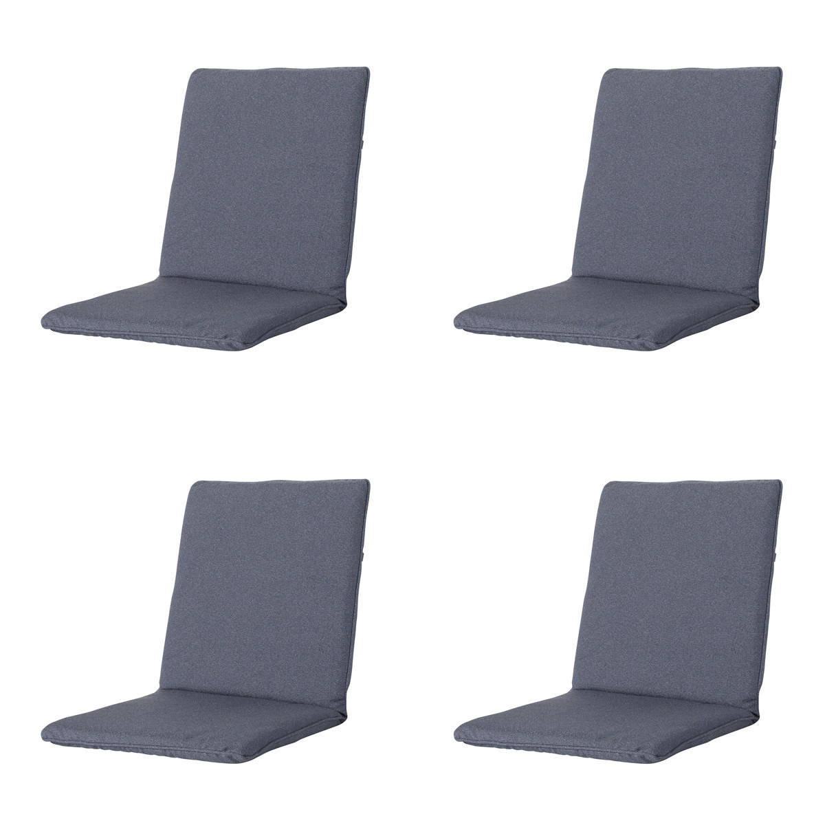 GARTENSTUHLKISSEN Manchester 97/49 cm 4er-Set - Grau, Textil (49/6/97cm) - Madison