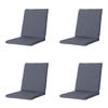 GARTENSTUHLKISSEN Manchester 97/49 cm 4er-Set - Grau, Textil (49/6/97cm) - Madison
