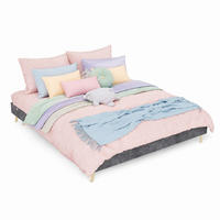 BETT 160x200 cm Stoff Grau - Grau, Metall (160/200cm) - Meubliv
