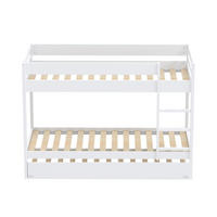ETAGENBETT WALLY mit Schublade-Bett/ 3x 90x190 - Weiß - Weiß, Holz (90/190cm) - Weber Industries