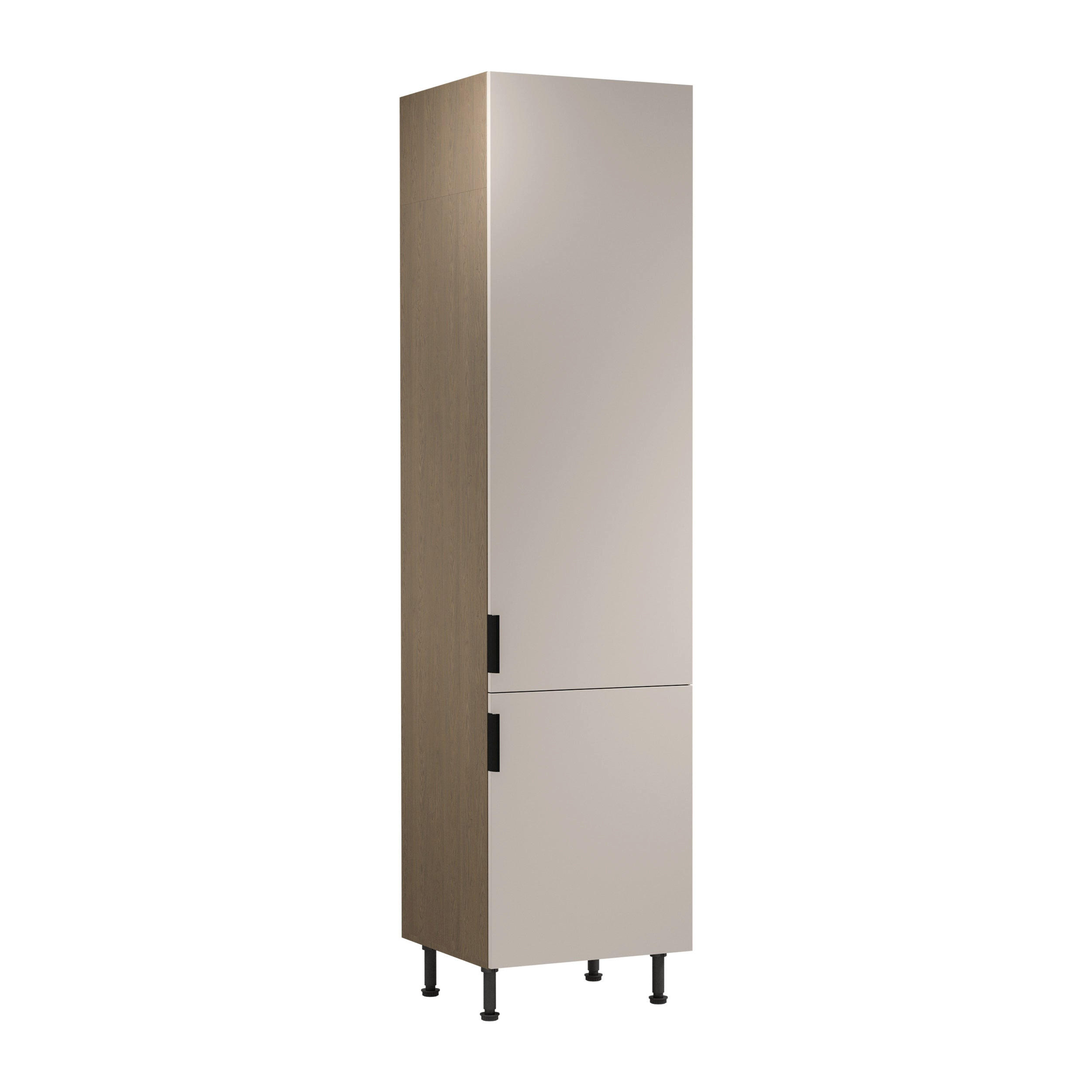 HOCHSCHRANK D60RWN P/L – Sorento Beige – Beige / Eiche - Eichefarben/Beige, Holzwerkstoff (60/247/58cm) - ROYAL24_MARKT