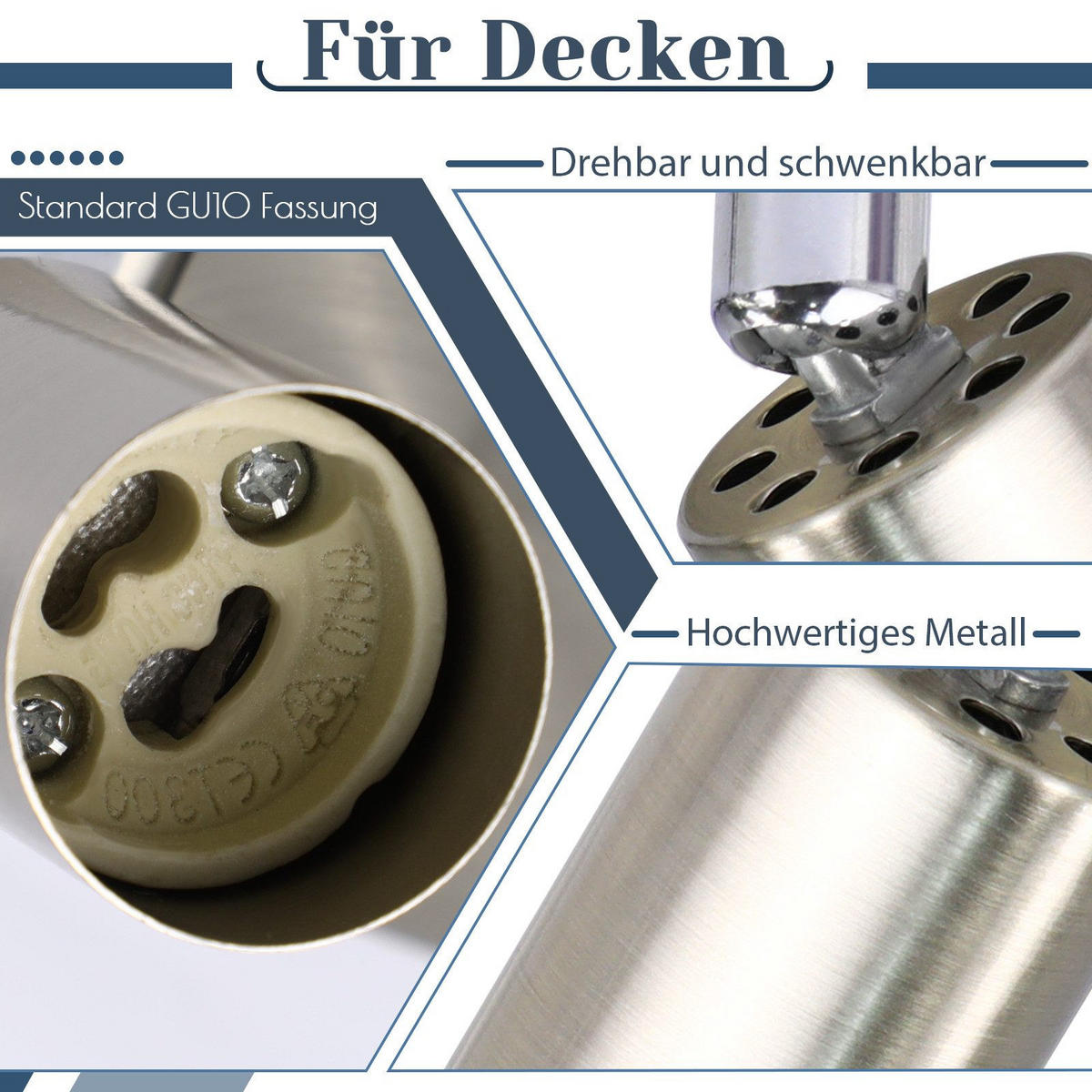 STRAHLER Bamberg 3-flammig 15/15/10.4 cm - Silberfarben, Metall (15/15/10.4cm) - Nettlife