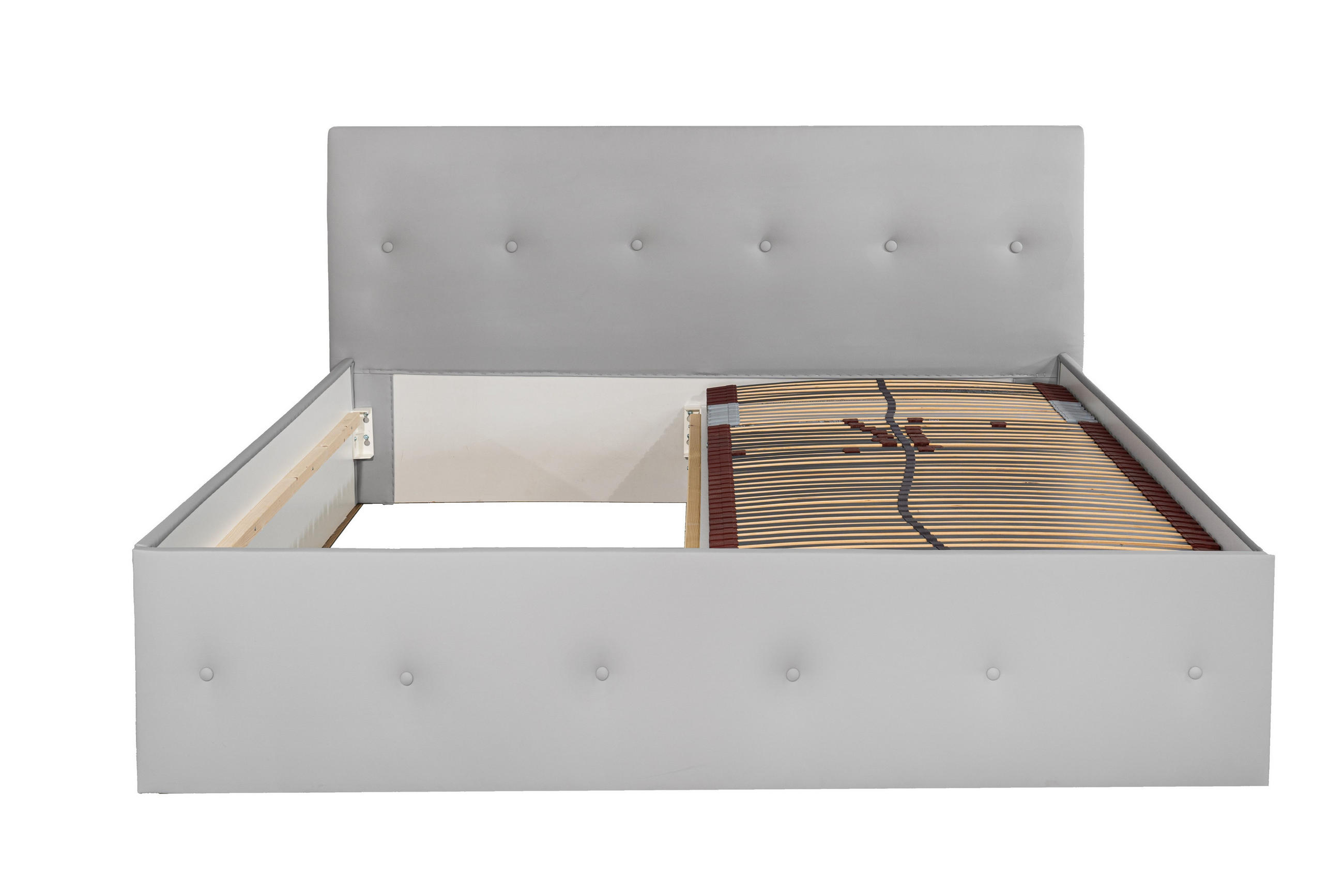 POLSTERBETT Atalanta Grau 180 x 200 x 40 cm Ohne Matratze und Lattenrost - Grau, Holz (180/200cm) - Halmon Schlafkomfort Betten 