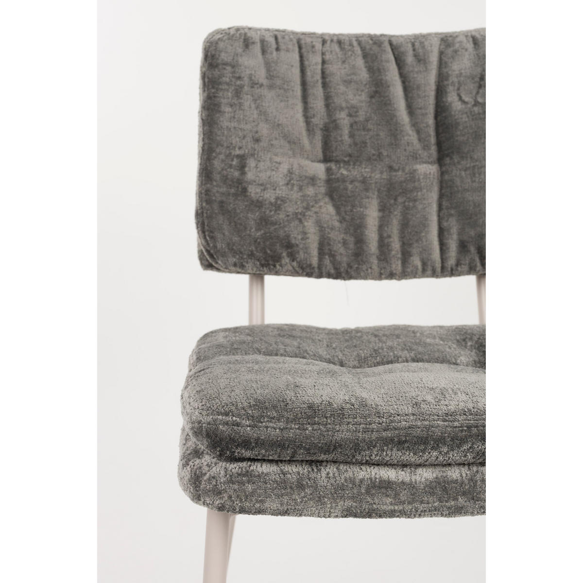 ESSZIMMERSTUHL Franck Samt Grau - 2 er Set - Grau, Kunststoff (44/80.5/52.5cm) - Housecraft Living