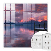 SCHLÜSSELBOX Weiß 30x30 cm – Türöffnung nach rechts - Bergsee - Pink, Metall (30/30/5cm) - TULUP