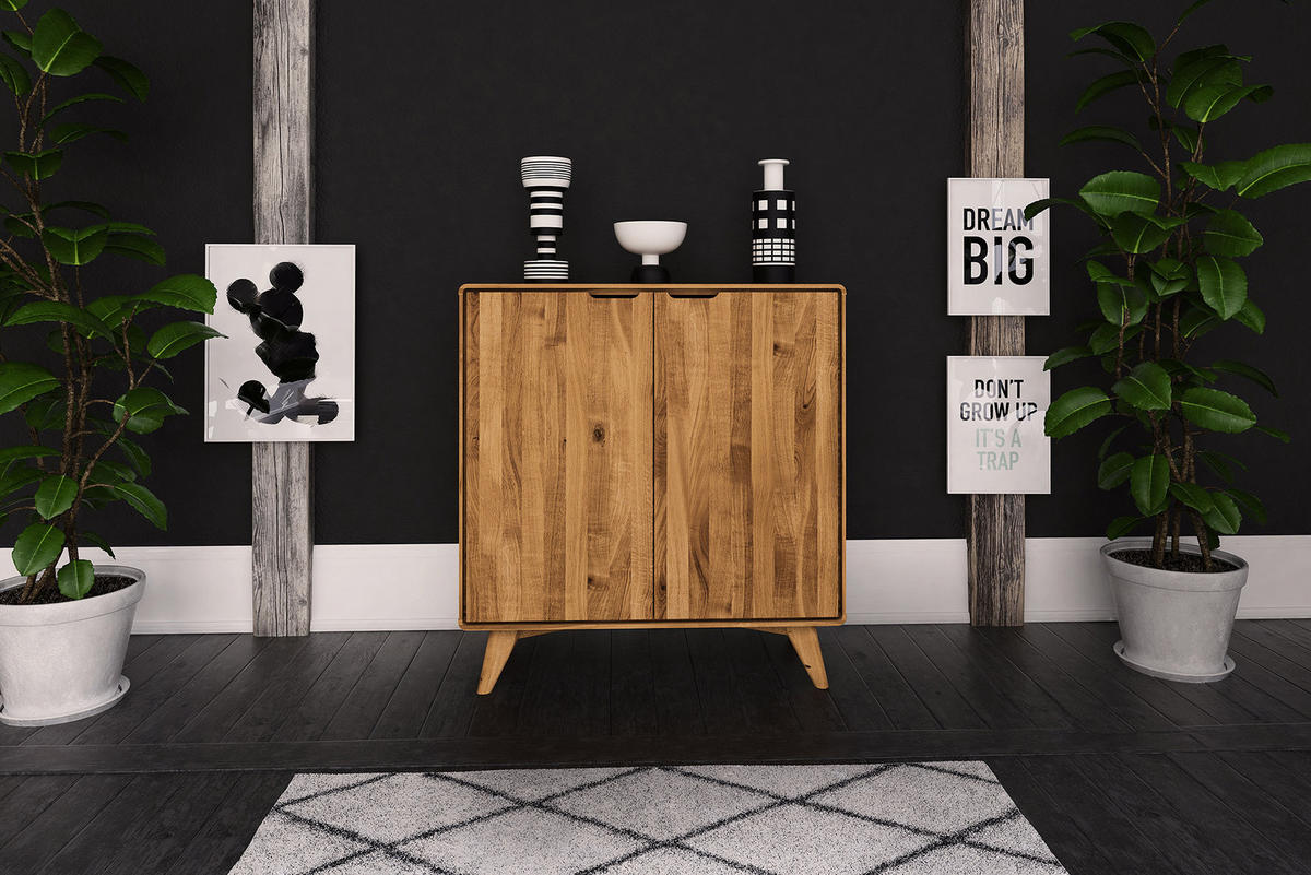 KOMMODE HOCH GREG Wildeiche - Wildeiche, Holz (90/92/40cm) - byoak