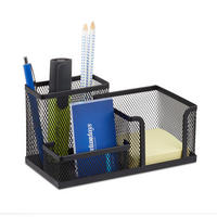 STIFTEHALTER - Schwarz, Metall (9.5/18.5/10cm) - Relaxdays