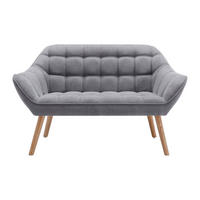 SOFA ohne Schlafmöglichkeit - 2 Personen - Stoff - Grau - - Grau, Textil (127/77/73cm) - Vente-Unique