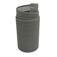 SICHTSCHUTZSTREIFEN Rille Gelocht 30 Prozent PP Streifen Steingrau 2,55m - Graubraun, Kunststoff (255/19cm) - ZAUN|ZU