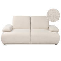 POHOVKA 2-místná Bouclé Krémově bílá Nacka - krémová, textil (174/89/110cm) - Beliani