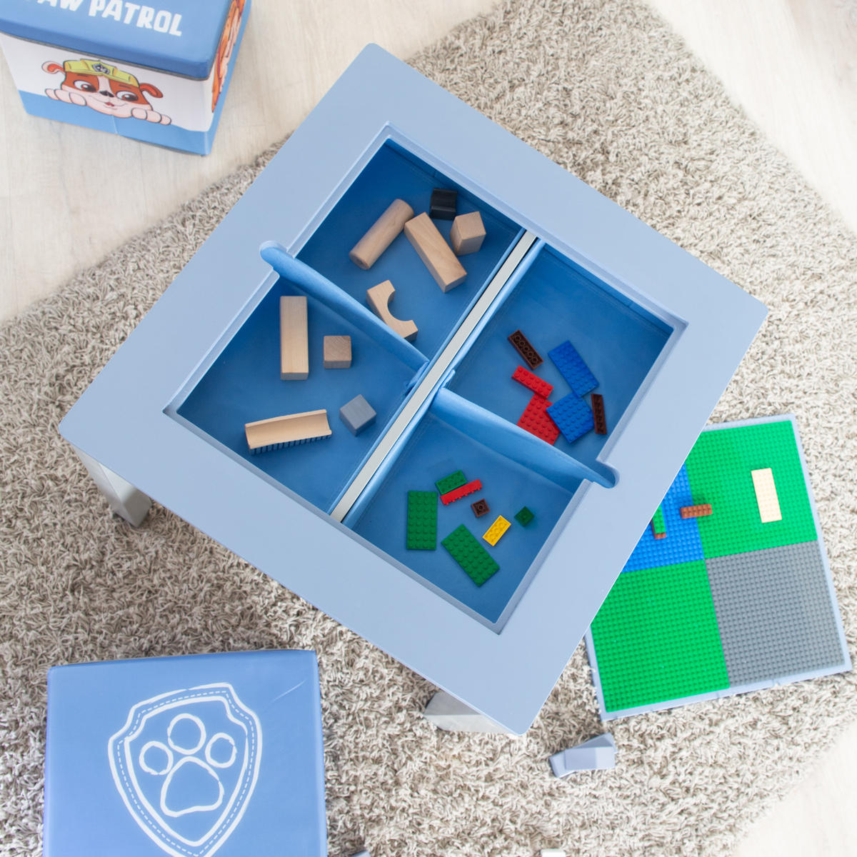 KINDERTISCH MIT WENDEPLATTE Paw Patrol - Multicolor, Holzwerkstoff (50/51/60cm) - Roba