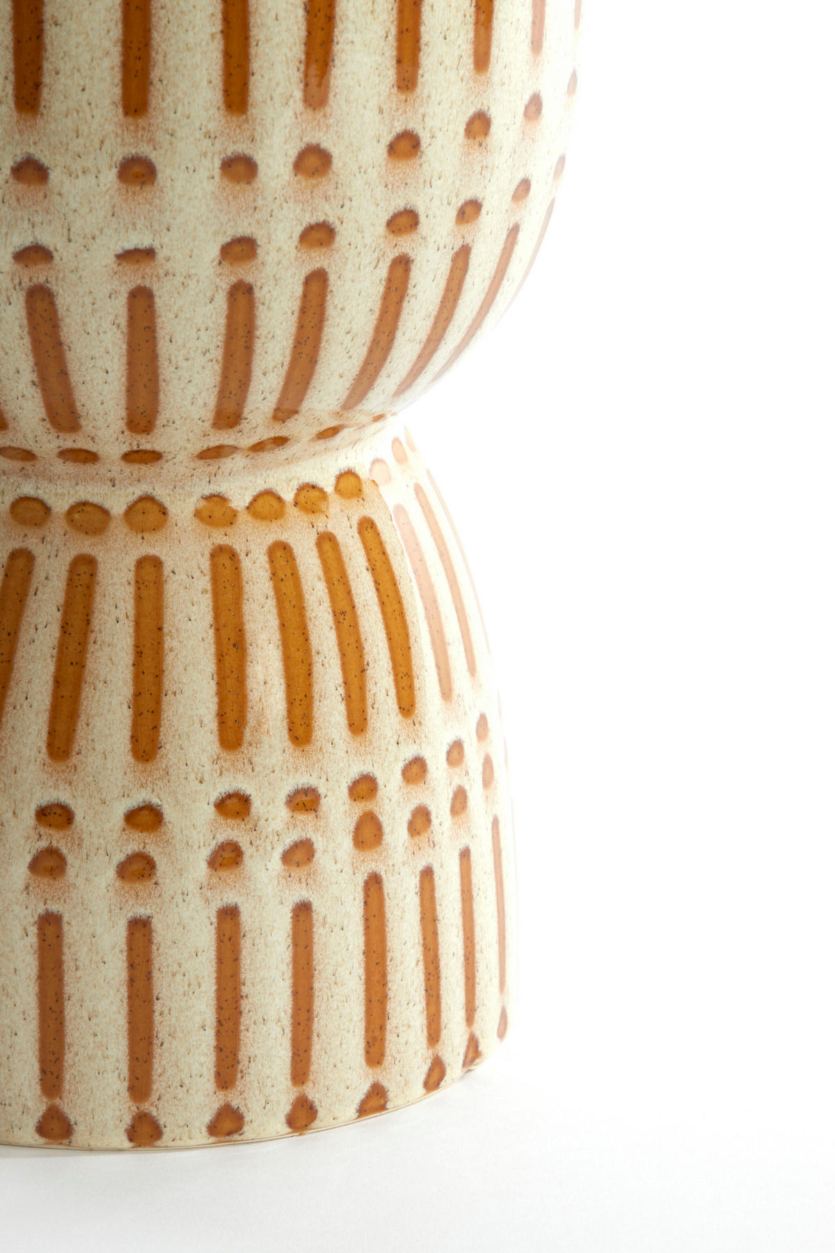 HOCKER Finca Weiß Ø28,5/42 cm - Weiß, Keramik (28.5/28.5/42cm) - Light & Living