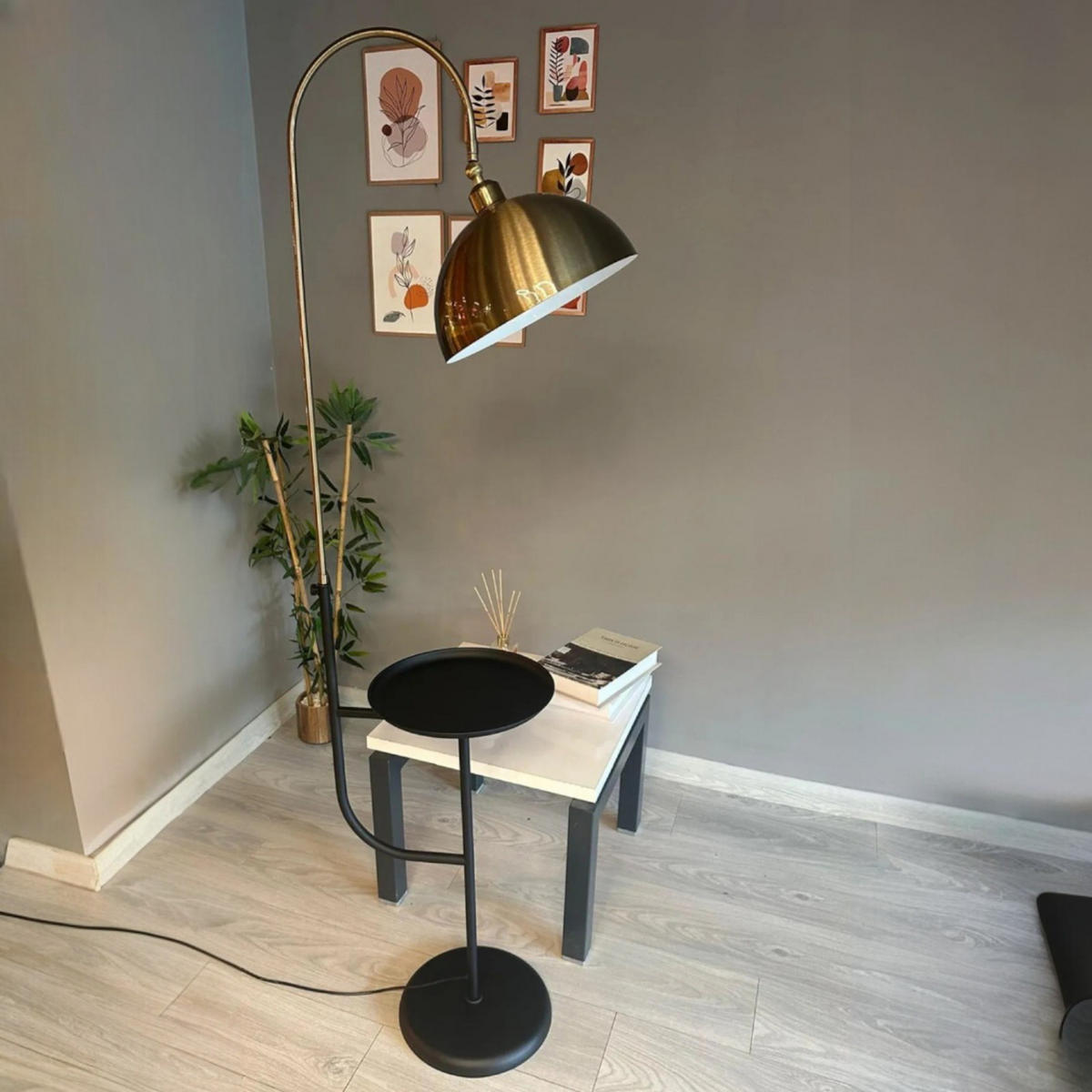 STEHLAMPE Gorkiede E27, verstellbarer Lampenschirm aus Metall - Multicolor, Metall (37/37/170cm) - Bamyum