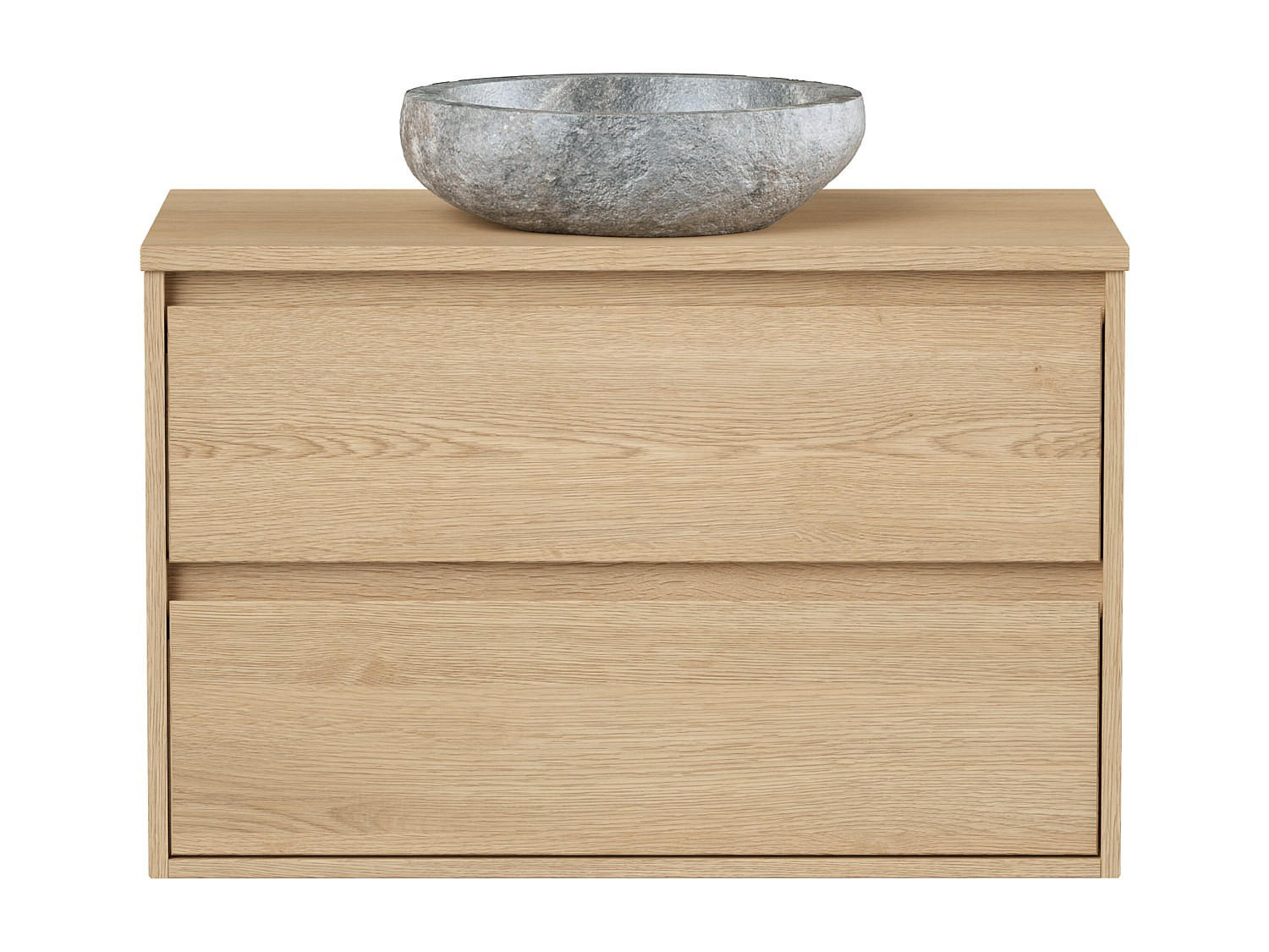 EINZELWASCHTISCH - 80 cm x 45 cm - holz - naturfarben hell Milipam - Naturfarben, Holz/Holzwerkstoff (80/50/45cm) - Vente-Unique