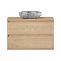 EINZELWASCHTISCH - 80 cm x 45 cm - holz - naturfarben hell Milipam - Naturfarben, Holz/Holzwerkstoff (80/50/45cm) - Vente-Unique