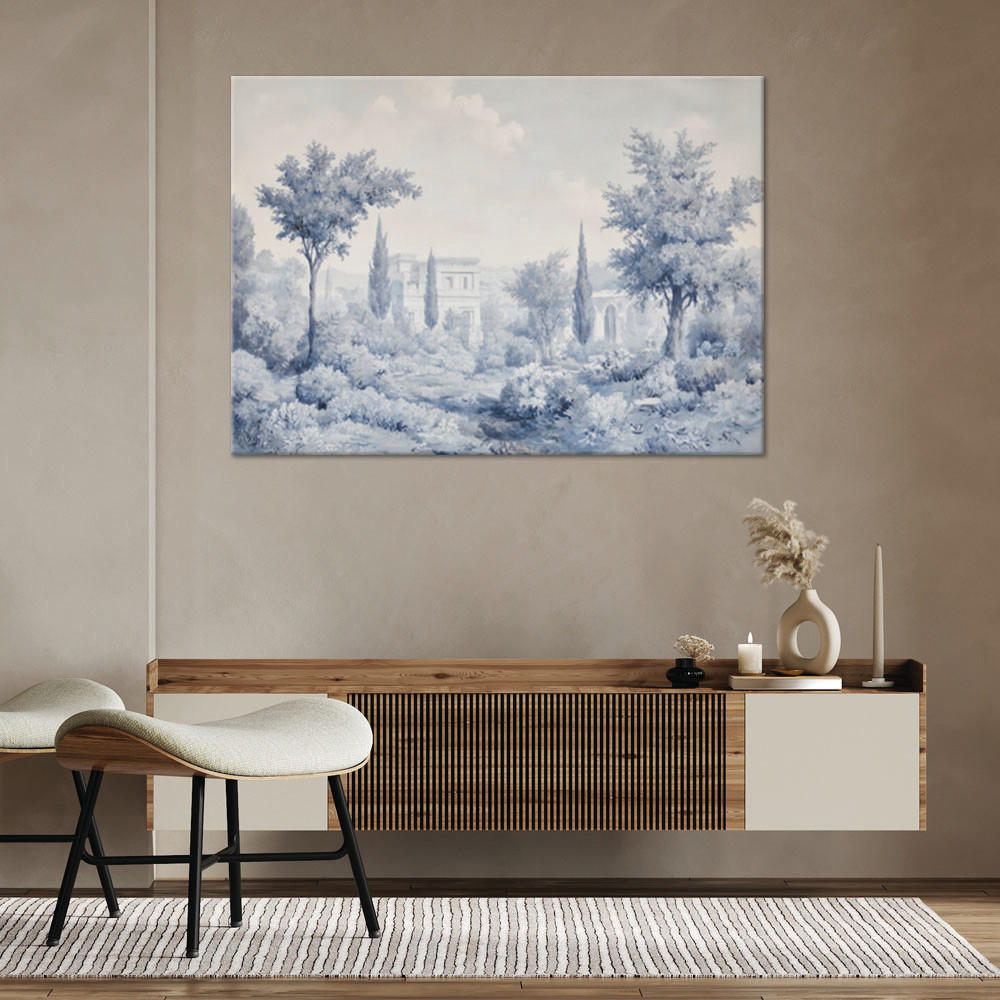 WANDBILD natur architektur blau - Blau, Textil (60/40cm) - Feeby