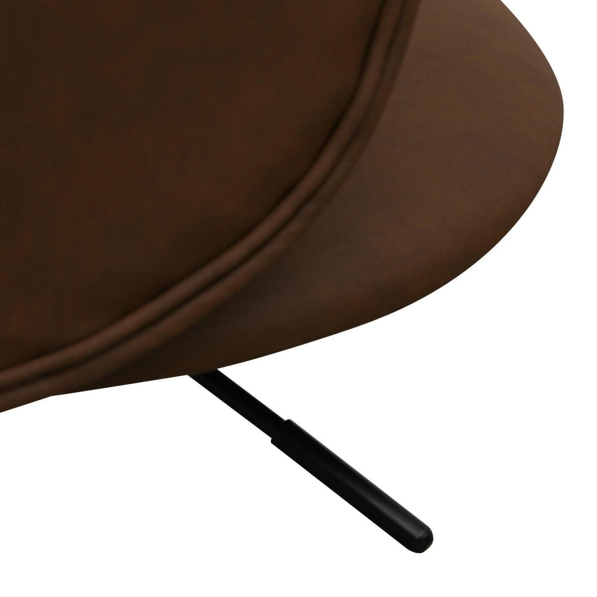 DREHSTUHL höhenverstellbar in Kunstleder Dunkelbraun - Schwarz/Braun, Textil/Metall (57/71/56cm) - Furnhouse